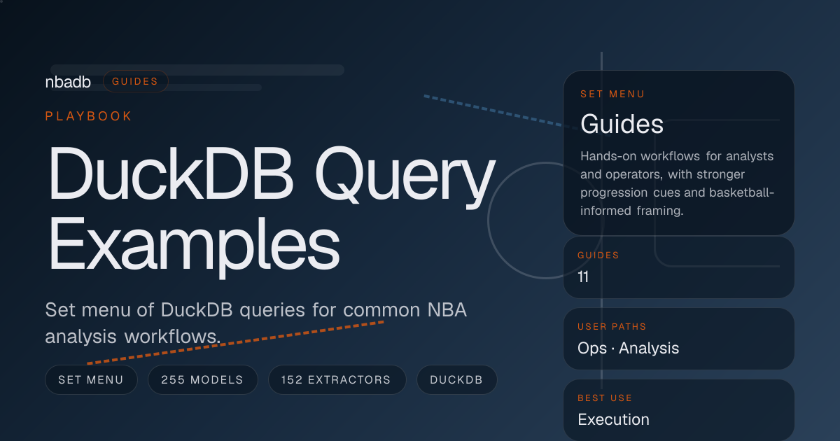 DuckDB Query Examples | nbadb